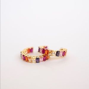 Sunset Baguette Hoops